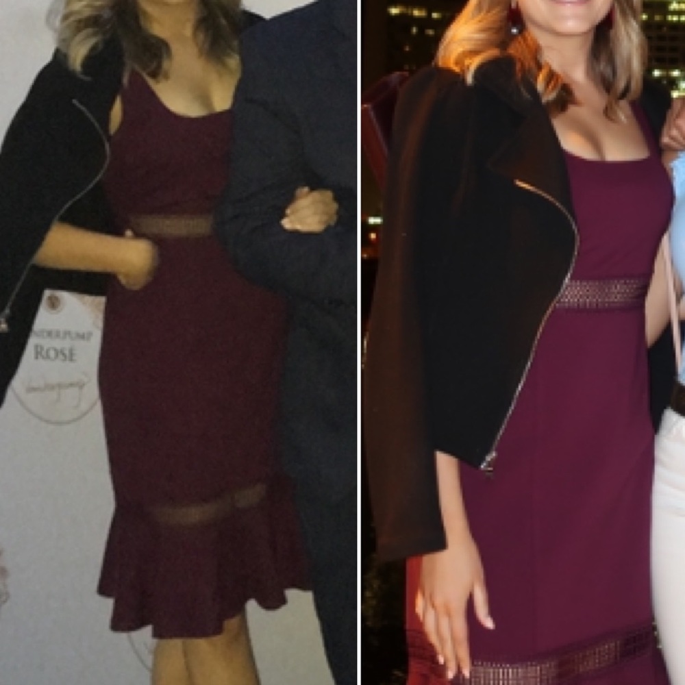 Lulu’s Martini Mama Plum Purple Crochet Midi Dress